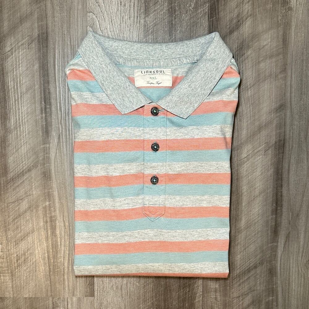 Linksoul Tempus Fugit Striped Golf Polo - 2XL